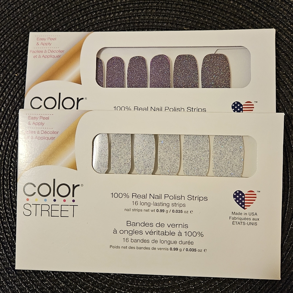 Color Street Sparkling Nail Polish Strips - Night Terror & Tulum It May Concerm